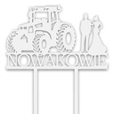 Белый топпер для торта Имя Свадьба Свадьба TŚB-44