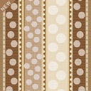 Коврик для ванной STRIPES CIRCLES, бежевый, противоскользящий, 65x10