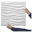Потолочные кессоны БЕЛЫЕ стеновые панели DECORATIVE 3D FLOW 50х50см