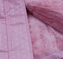 Zimná bunda fialová teplá prešívaná lesklá kožušina 10 134/140 Odtieň levanduľový