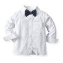 Oblek Béžová biela košeľa motýlik traky nohavice na gumičku s vreckami Prevažujúcy materiál bavlna