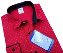 Деловая рубашка для мальчика, малиново-красная, с длинными рукавами, 164