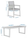 IKEA VARMANSO Stôl a 6 stoličiek tmavosivá/hnedá, 224 cm EAN (GTIN) 5906269952652
