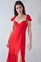 Urban Outfitters NH5 gsk červené asymetrické šaty rozpark S