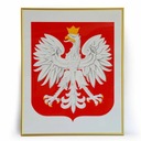 ПОЛЬСКАЯ ЭМБЛЕМА 40x30см ЗОЛОТО АЛЮМИНИЕВАЯ рамка А3