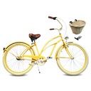 Rower beach Cruiser damski 26 damka SUNRISE RoyalBi 3 biegi retro koszyk
