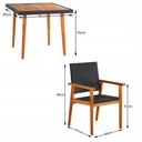 Zestaw mebli ogrodowych stół krzesła rattan drewno Producent inna