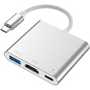 Przejściówka Adapter TYP C 3w1 HUB USB-C HDMI 4K