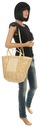 Элегантная женская сумка-мессенджер, соломенная корзина, 18041 Бежевый