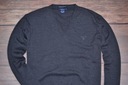 GANT 100 % EXTRAFINE MERINO WOOL SWETER V-NECK GREY MEN NEW 3XL EAN (GTIN) 011228542227