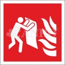 Znak KOC GAŚNICZY 200x200 NAKLEJKA IF/016/C/PT