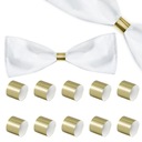 OBRĄCZKI NA SERWETKI ZŁOTE PIERŚCIENIE CHRZEST x10