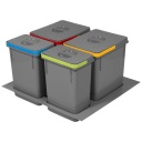 Папка для мусорной корзины на ящик 600 мм 44л антрацит RUBIO AMIX