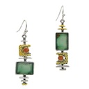 СЕРЬГИ-КАПЛКИ С БИРЮЗОВЫМИ АКСЕССУАРАМИ ВИНТАЖНЫХ СПЛАВОВ