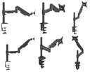 НАСТОЛЬНЫЙ ДЕРЖАТЕЛЬ для МОНИТОРА 10-32 дюйма, газовый, ПОВОРОТНЫЙ на 360 градусов