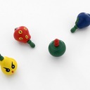 6szt Drewniane kolorowe kształty owoców Topy Zabawki Owoce Marka bez marki