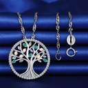 Серебряное ожерелье «Древо жизни», серебро 925 пробы, женский подарок на день рождения с гравировкой