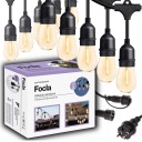 СВЕТИЛЬНАЯ САДОВАЯ ГИРЛЯНДИЯ 20м + 20x СВЕТОДИОДНЫЕ ЛАМПОЧКИ E27 - ВОДОНЕПРОНИЦАЕМОСТЬ IP65