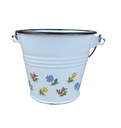 Ретро эмалированное ведро 1 л с цветами
