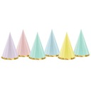 Бумажные шапочки BIRTHDAY, разноцветный микс PASTEL