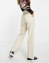 Kamenno-béžové voľné nohavice typu dad s vyvýšenými nohavicami Veľkosť 36