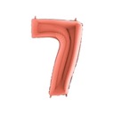 Фольгированный шар цифра ''7'' Розовое Золото 1м