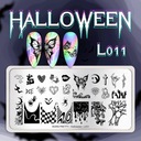 Plech na pečiatky na zdobenie nechtov HALLOWEEN Kód výrobcu Born Pretty - Halloween - L011
