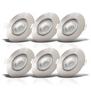 6x LED ВХОД 5 Вт – ГЛУБИНА 3 см – НАКЛОНЯЕМЫЙ