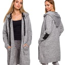 КАРДИГАН ЖЕНСКИЙ ДЛИННЫЙ СВОБОДНЫЙ ДЖЕМПЕР С КАРМАНАМИ СЕРЫЙ УНИ