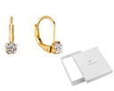 ЗОЛОТЫЕ СЕРЬГИ ДЛЯ ДЕВОЧКИ SWAROVSKI ЦИРКОНИЙ