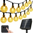 GIRLANDA SOLARNA OGRODOWA DŁ. 2 + 9.9 m BUBBLE 100 LED CIEPŁY BIAŁY
