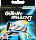 8 ОРИГИНАЛЬНЫХ КАРТРИДЖЕЙ С ЛЕЗВИЯМИ ДЛЯ НОЖЕЙ ДЛЯ БРИТЬЯ GILLETTE MACH3 MACH 3