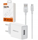 БЫСТРОЕ СЕТЕВОЕ ЗАРЯДНОЕ УСТРОЙСТВО USB 10 Вт + КАБЕЛЬ MICRO USB 2A RECCI