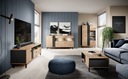 Vitrína nízka obývacia izba spálňa Dub artisan MADI Hĺbka nábytku 1 cm