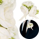 Практика искусственные цветы Свадебное свадебное причастие для жениха для жениха