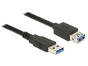 DELOCK 85054 Удлинитель кабеля разблокировки USB 3.0 AM-AF, 1 м, черный