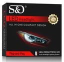 LUCES DIODO LUMINOSO LED S&D H7 160W 360° 8-STRONNE 26000LM ULTRA POTENTE CAN 