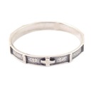 Srebrny Różaniec na palec (pierścionek) r.16