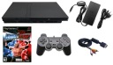 PlayStation 2 PS2 Slim консоль + планшет + карта + WWE 2007