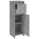 vidaXL Kúpeľňová skrinka, sivá betónová, 30x30x95 cm, drevotrieska Výška nábytku 95 cm