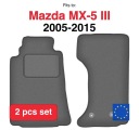 TAPIS DE SOL AUTOMOBILE VELOURS GRAFITOWE VERS MAZDA MX-5 III CABRIO (2005-201photo 16