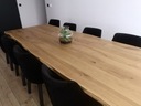 Duży Rodzinny Stół do Jadalni Industrialny z Drewnianym Blatem Dąb 280x90 Materiał metal