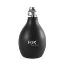 Экспертная резиновая колба для талька Fox Barber с хромированной черной головкой