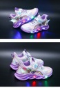 Tenisky Elsa LED Detské svietiace topánky Roz 22-37 Druh zapínania Sponky