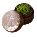 Коробка для обручальных колец в деревенском стиле I BOW TO YOU LOVE со мхом