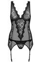 Сексуальный корсет/комплект со стрингами Emperita Elegant Lace S/M черный