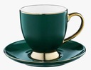ЧАШКА + блюдце 220мл зелено-золотой AMBITION