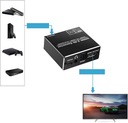 HDMI extraktor 2.0 TOSLINK AUDIO KONVERTOR 5.1 ARC TOSLINK SPDIF HDCP 4K60 Hloubka výrobku 7 cm