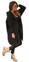 ДЛИННОЕ ПАЛЬТО ИЗ АЛЬПАКИ С КАПЮШОНОМ, oversize, ЧЕРНОЕ