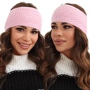 ЖЕНСКАЯ ПОВЯЗКА НА УШИ КРУЖКИ ТЮРБАН ТЕПЛАЯ ШАПКА ШИРОКАЯ РОЗОВАЯ